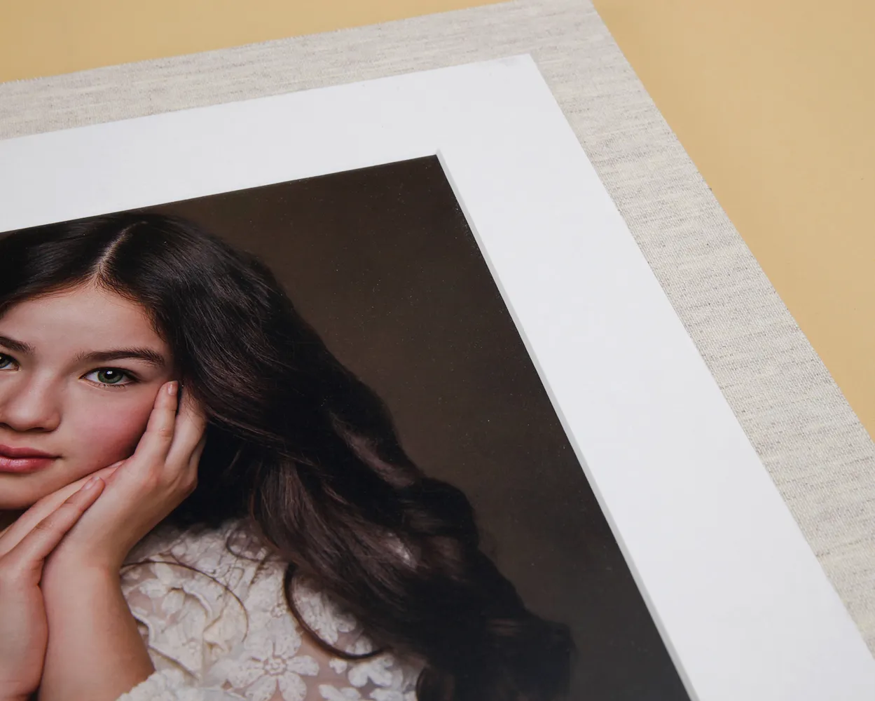 Cuadro passe-partout y textura